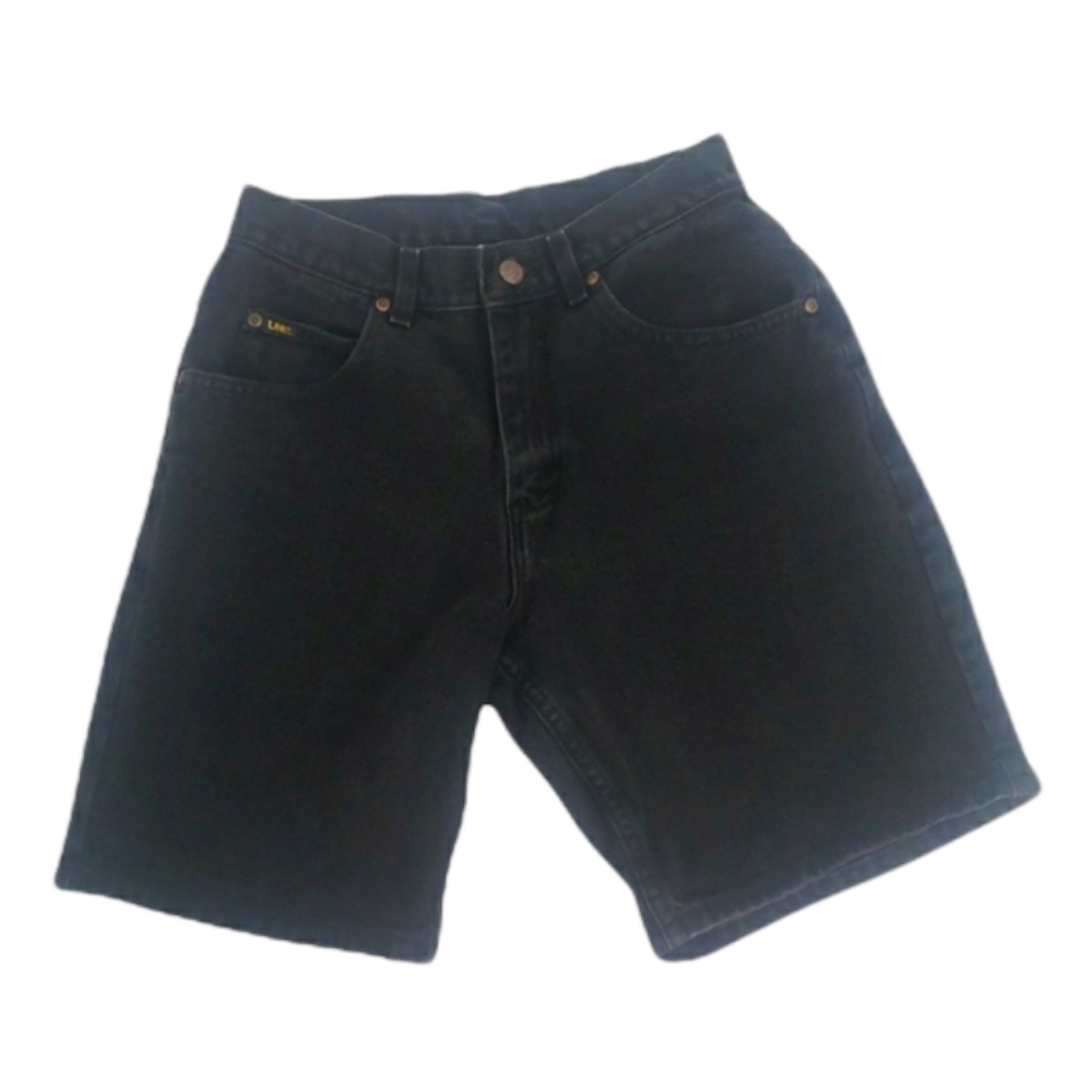 Vintage Lee High Waist Black Denim Shorts